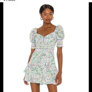 Crawford Mini Dress in Coastal Gardens Powder Blue